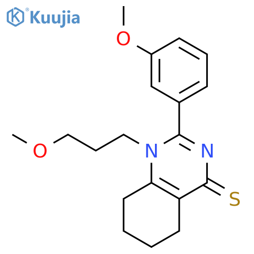 2-(3-methoxyphenyl)-1-(3-methoxypropyl)-1,4,5,6,7,8-hexahydroquinazoline-4-thione structure