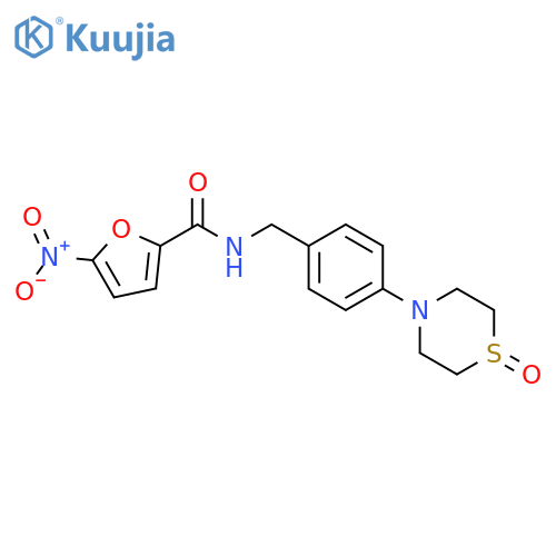2-Furancarboxamide,5-nitro-N-[[4-(1-oxido-4-thiomorpholinyl)phenyl]methyl]- structure