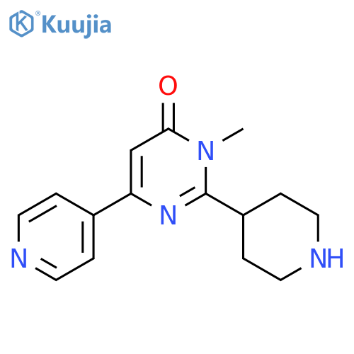 4(3H)-Pyrimidinone, 3-methyl-2-(4-piperidinyl)-6-(4-pyridinyl)- structure