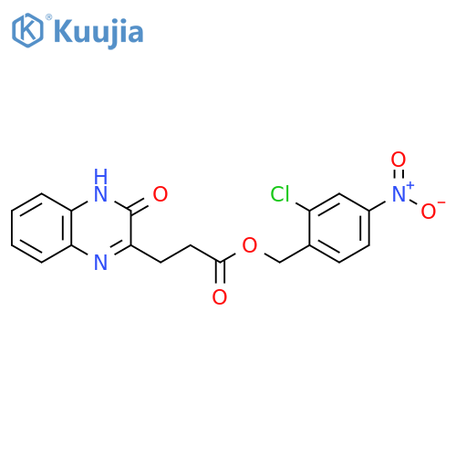 2-Quinoxalinepropanoic acid, 3,4-dihydro-3-oxo-, (2-chloro-4-nitrophenyl)methyl ester structure
