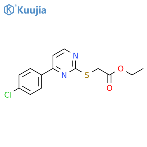 ethyl 2-{4-(4-chlorophenyl)pyrimidin-2-ylsulfanyl}acetate structure