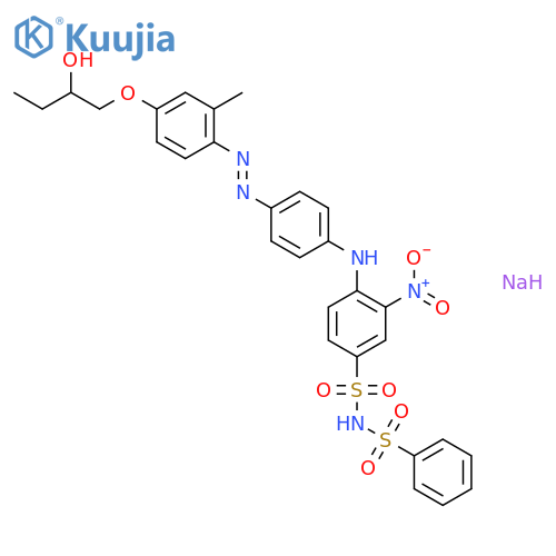 Benzenesulfonamide,4-[[4-[2-[4-(2-hydroxybutoxy)-2-methylphenyl]diazenyl]phenyl]amino]-3-nitro-N-(phenylsulfonyl)-,sodium salt (1:1) structure