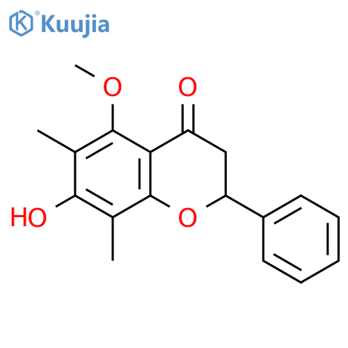 4H-1-Benzopyran-4-one,2,3-dihydro-7-hydroxy-5-methoxy-6,8-dimethyl-2-phenyl-, (R)- (9CI) structure