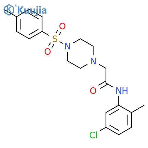 N-(5-chloro-2-methylphenyl)-2-4-(4-methylbenzenesulfonyl)piperazin-1-ylacetamide structure