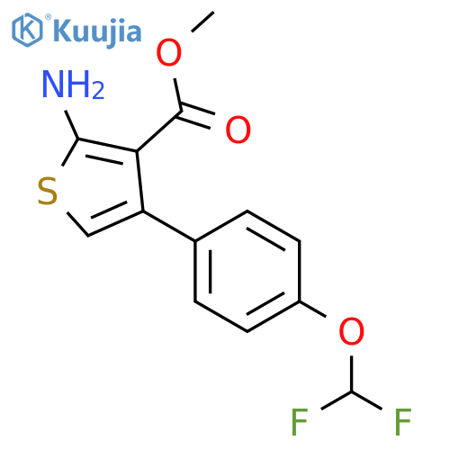 methyl 2-amino-4-4-(difluoromethoxy)phenylthiophene-3-carboxylate structure