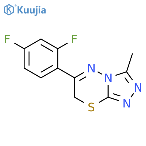 6-(2,4-difluorophenyl)-3-methyl-7H-1,2,4triazolo3,4-b1,3,4thiadiazine structure