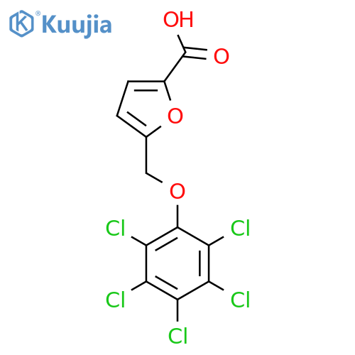 5-(2,3,4,5,6-pentachlorophenoxy)methylfuran-2-carboxylic acid structure