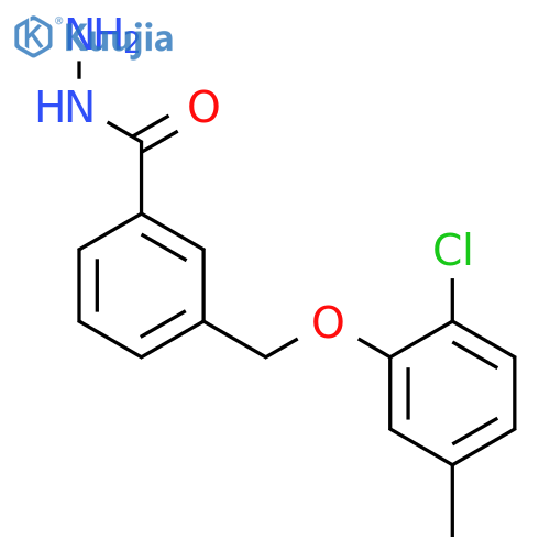 3-(2-chloro-5-methylphenoxy)methylbenzohydrazide structure