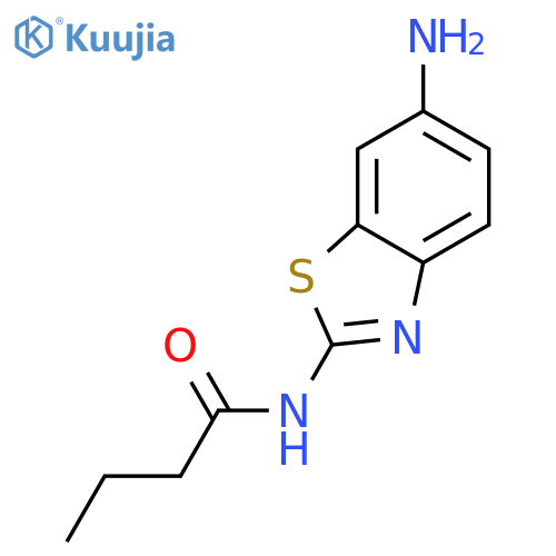 N-(6-Amino-1,3-benzothiazol-2-yl)butanamide structure