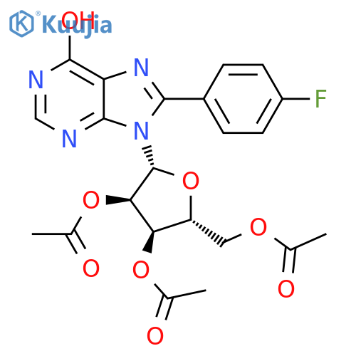 Inosine, 8-(4-fluorophenyl)-, 2',3',5'-triacetate (9CI) structure