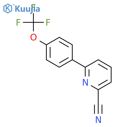 2-Pyridinecarbonitrile, 6-[4-(trifluoromethoxy)phenyl]- structure