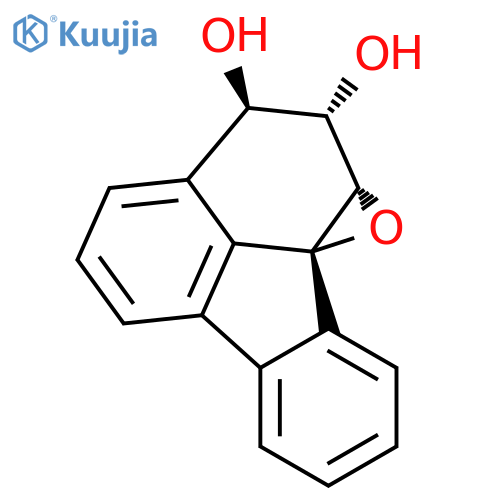 9H-Fluorantheno[1,10b-b]oxirene-9,10-diol,10,10a-dihydro-, (1aR,9R,10S,10aS)-rel- structure