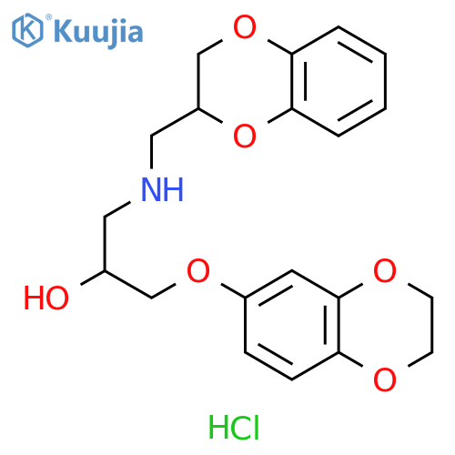 2-Propanol,1-[[(2,3-dihydro-1,4-benzodioxin-2-yl)methyl]amino]-3-[(2,3-dihydro-1,4-benzodioxin-6-yl)oxy]-, hydrochloride structure