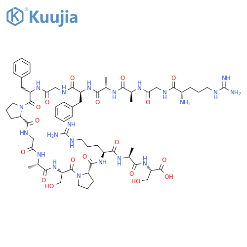 L-Serine,L-arginylglycyl-L-alanyl-L-alanyl-L-phenylalanylglycyl-L-phenylalanyl-L-prolylglycyl-L-alanyl-L-seryl-L-prolyl-L-arginyl-L-alanyl- structure