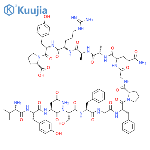L-Proline,L-valyl-L-tyrosyl-L-asparaginyl-L-seryl-L-phenylalanylglycyl-L-phenylalanyl-L-prolylglycyl-L-glutaminyl-L-alanyl-L-alanyl-L-arginyl-L-tyrosyl- structure