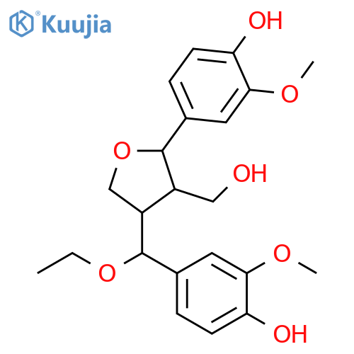 3-Furanmethanol,4-[ethoxy(4-hydroxy-3-methoxyphenyl)methyl]tetrahydro-2-(4-hydroxy-3-methoxyphenyl)- structure