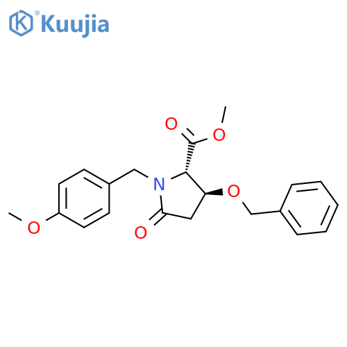 L-Proline, 1-[(4-methoxyphenyl)methyl]-5-oxo-3-(phenylmethoxy)-, methyl ester, (3S)- structure