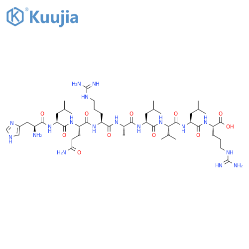 L-Arginine,L-histidyl-L-leucyl-L-glutaminyl-L-arginyl-L-alanyl-L-leucyl-L-valyl-L-leucyl- structure
