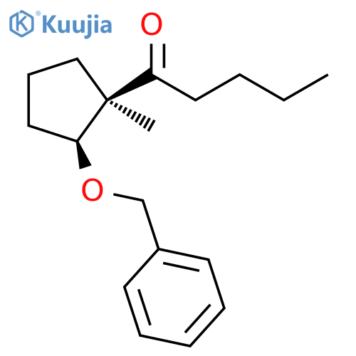 1-Pentanone, 1-[(1R,2S)-1-methyl-2-(phenylmethoxy)cyclopentyl]-, rel- structure