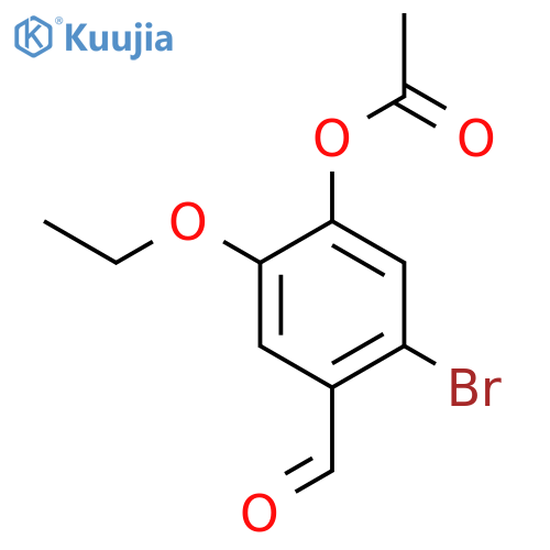 5-Bromo-2-ethoxy-4-formylphenyl acetate structure