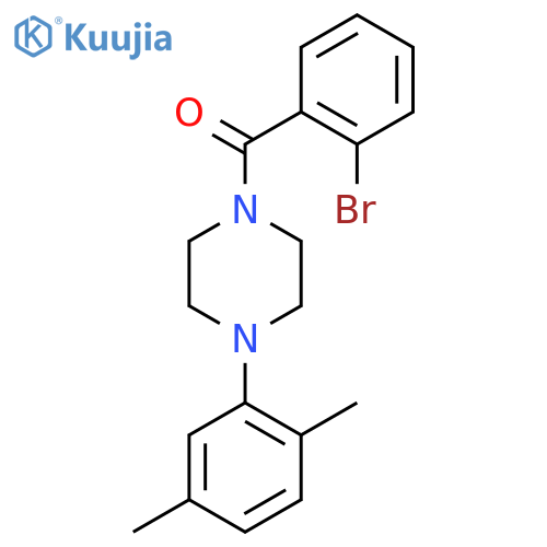 1-(2-bromobenzoyl)-4-(2,5-dimethylphenyl)piperazine structure