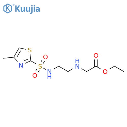 Glycine, N-[2-[[(4-methyl-2-thiazolyl)sulfonyl]amino]ethyl]-, ethyl ester structure