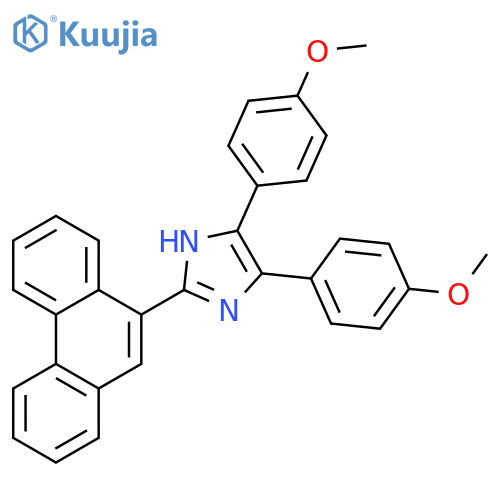 1H-Imidazole, 4,5-bis(4-methoxyphenyl)-2-(9-phenanthrenyl)- structure