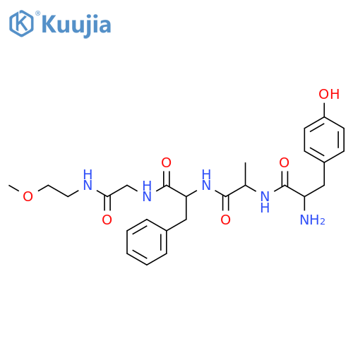 Glycinamide, L-tyrosyl-D-alanyl-L-phenylalanyl-N-(2-methoxyethyl)- structure
