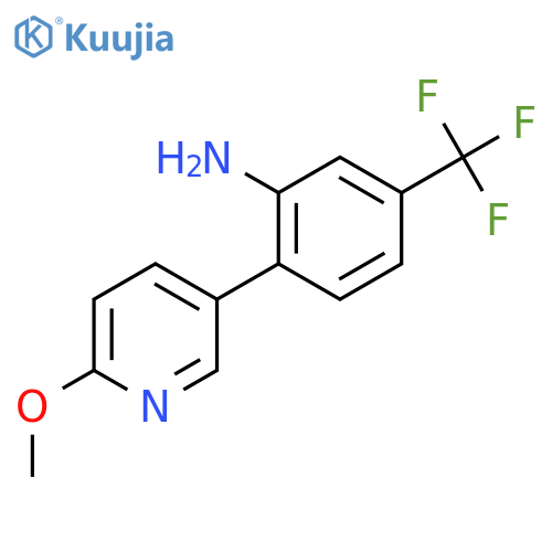 Benzenamine, 2-(6-methoxy-3-pyridinyl)-5-(trifluoromethyl)- structure
