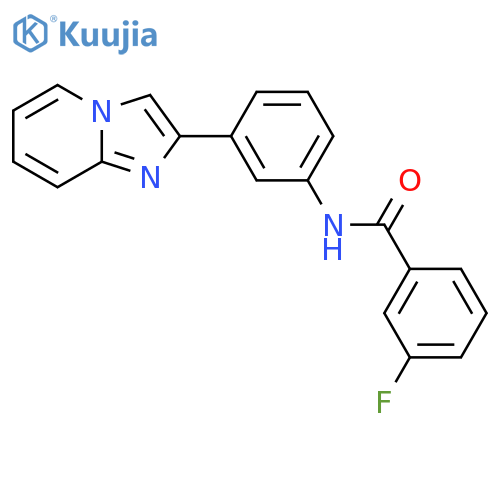 3-fluoro-N-(3-{imidazo1,2-apyridin-2-yl}phenyl)benzamide structure
