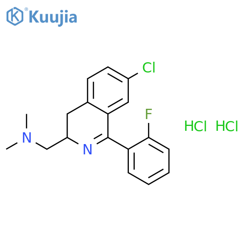 3-Isoquinolinemethanamine, 3,4-dihydro-7-chloro-N,N-dimethyl-1-(2-fluorophenyl)-, hydrochloride, hydrate (1:2:1) structure