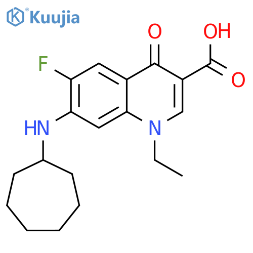 3-Quinolinecarboxylic acid,7-(cycloheptylamino)-1-ethyl-6-fluoro-1,4-dihydro-4-oxo- structure