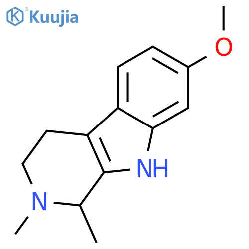 7-methoxy-1,2-dimethyl-2,3,4,9-tetrahydro-1H-β-carboline structure
