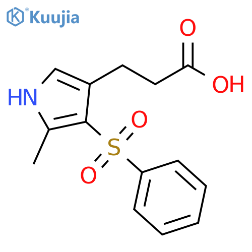 1H-Pyrrole-3-propanoic acid, 5-methyl-4-(phenylsulfonyl)- structure