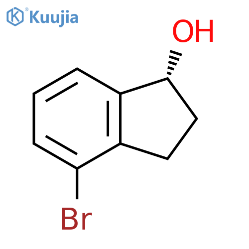 1H-Inden-1-ol, 4-bromo-2,3-dihydro-, (1R)- structure