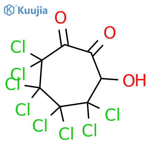 1,2-CYCLOHEPTANEDIONE, 3,3,4,4,5,5,6,6-OCTACHLORO-7-HYDROXY- structure