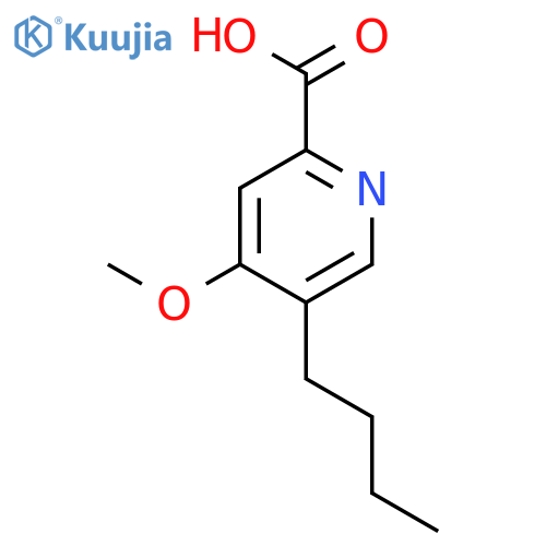2-Pyridinecarboxylic acid, 5-butyl-4-methoxy- structure