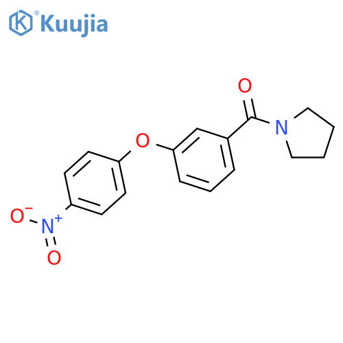 1-[3-(4-nitrophenoxy)benzoyl]pyrrolidine structure