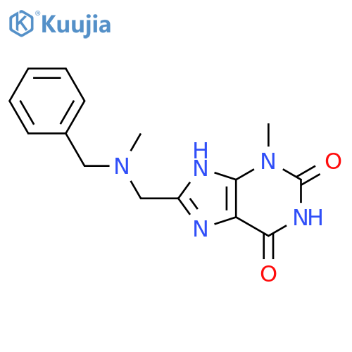 8-{benzyl(methyl)aminomethyl}-3-methyl-2,3,6,7-tetrahydro-1H-purine-2,6-dione structure