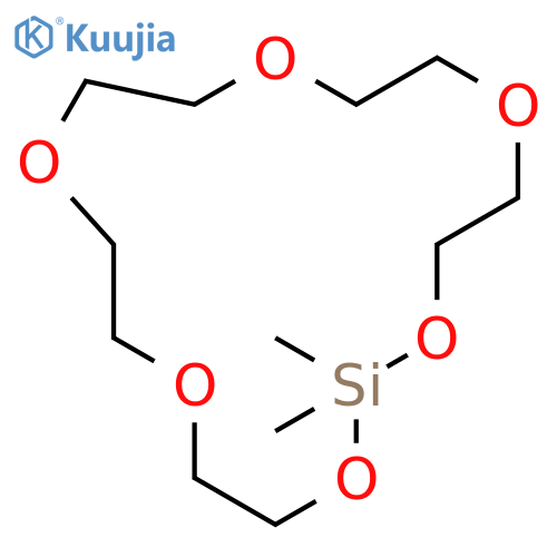 1,3,6,9,12,15-Hexaoxa-2-silacycloheptadecane,2,2-dimethyl- structure