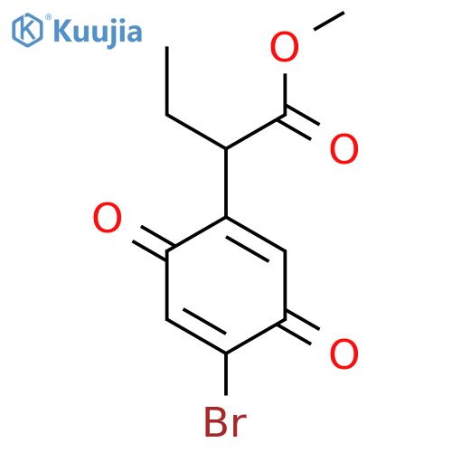 Methyl 2-(4-bromo-3,6-dioxocyclohexa-1,4-dien-1-yl)butanoate structure
