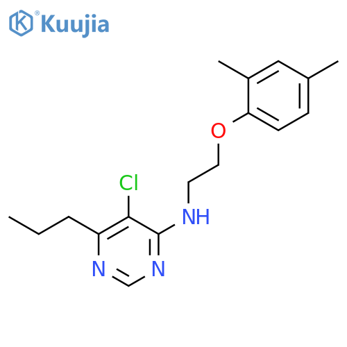 4-Pyrimidinamine, 5-chloro-N-[2-(2,4-dimethylphenoxy)ethyl]-6-propyl- structure
