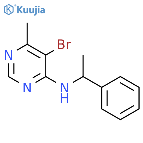 4-Pyrimidinamine, 5-bromo-6-methyl-N-(1-phenylethyl)- structure
