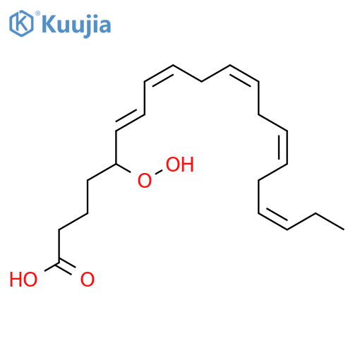 6,8,11,14,17-Eicosapentaenoic acid, 5-hydroperoxy-, (E,Z,Z,Z,Z)- structure