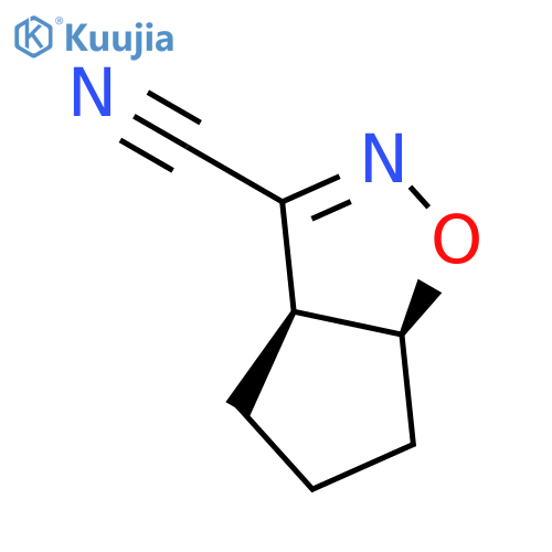 4H-Cyclopent[d]isoxazole-3-carbonitrile, 3a,5,6,6a-tetrahydro-, cis- structure