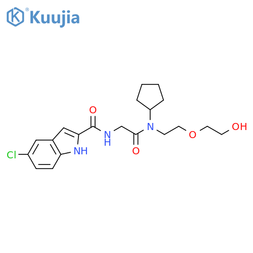 1H-Indole-2-carboxamide,5-chloro-N-[2-[cyclopentyl[2-(2-hydroxyethoxy)ethyl]amino]-2-oxoethyl]- structure