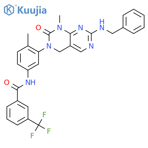 Benzamide,N-[3-[1,4-dihydro-1-methyl-2-oxo-7-[(phenylmethyl)amino]pyrimido[4,5-d]pyrimidin-3(2H)-yl]-4-methylphenyl]-3-(trifluoromethyl)- structure