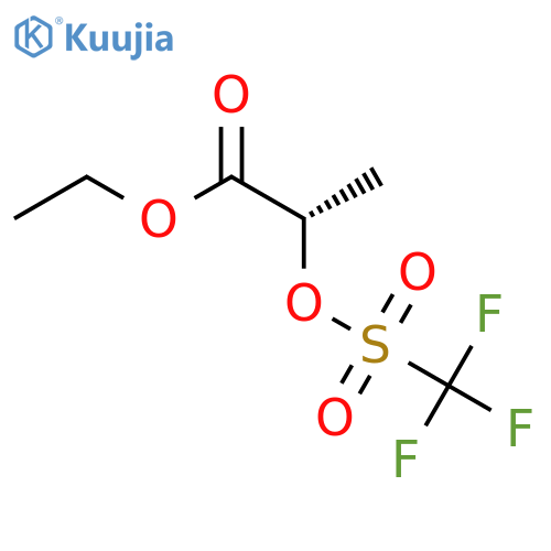 Propanoic acid, 2-[[(trifluoromethyl)sulfonyl]oxy]-, ethyl ester, (2S)- structure