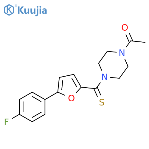 1-{4-[5-(4-fluorophenyl)furan-2-carbothioyl]piperazin-1-yl}ethan-1-one structure