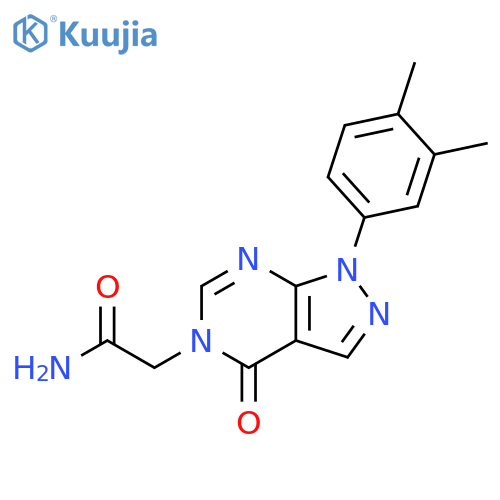 2-[1-(3,4-dimethylphenyl)-4-oxo-1H,4H,5H-pyrazolo[3,4-d]pyrimidin-5-yl]acetamide structure